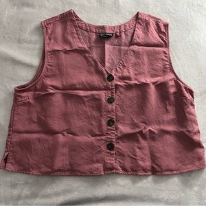 Frank and Oak linen blend vest